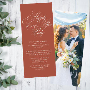 Terracotta Happily Ever After Reception Invitation
