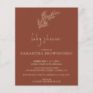 Terracotta Indie Botanical Budget Flyer