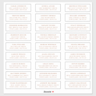 Terracotta Individual Guest Address Labels