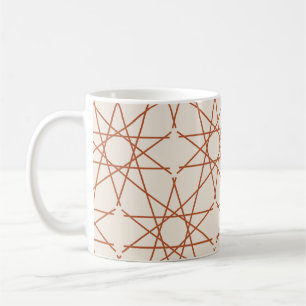 Terracotta Ivory Geometry Coffee Mug