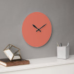 Terracotta  large clock<br><div class="desc">Terracotta is a warm, earthy reddish-brown colour that gets its name from "terra cotta, " Italian for "baked earth, " referring to the fired clay material. It's a versatile shade blending the enthusiasm of orange with the grounding qualities of brown, often used in design for its rustic, natural appeal. The...</div>