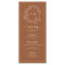 Terracotta Leafy Crest Monogram Wedding Menu