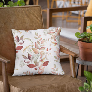 Terracotta Leaves Cushion