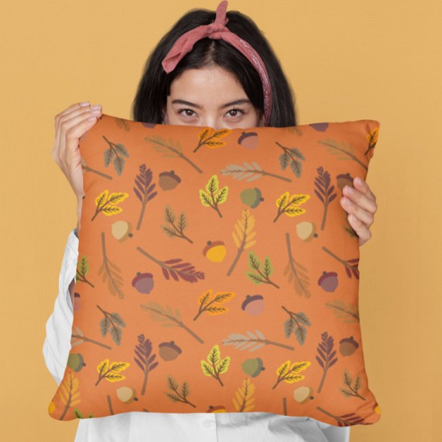 Terracotta Leaves Fall Cushion (Creator Uploaded)