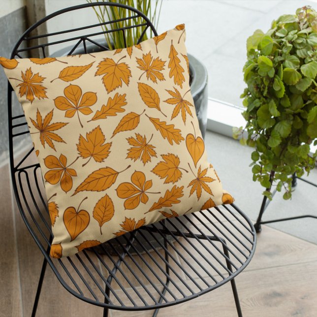 Terracotta Leaves Fall Pumpkin Cushion (Creator Uploaded)