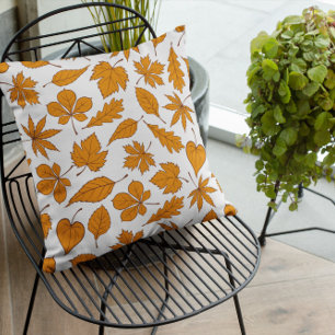 Terracotta Leaves Fall Pumpkin Cushion