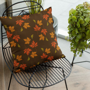Terracotta Leaves Fall Pumpkin Cushion