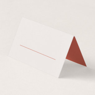 Terracotta Leaves Modern Wedding Place Card