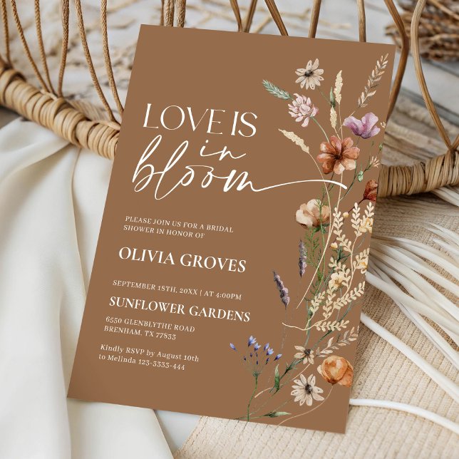 Terracotta Love is in Bloom Bridal Shower Invitation (Creator Uploaded)