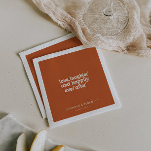 Terracotta Love Laughter and Happily Ever After Napkin