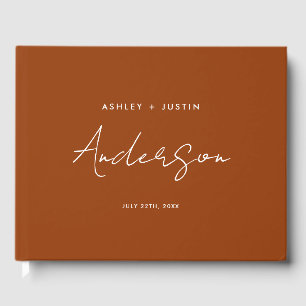Terracotta Luxury Wedding Personalised Guest Book