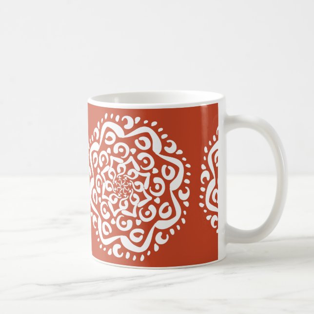 Terracotta Mandala Coffee Mug (Right)