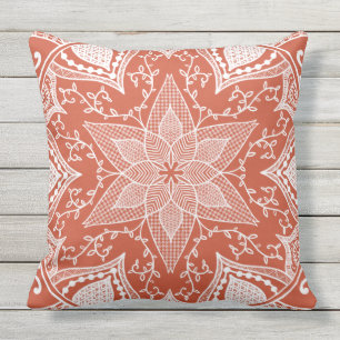 Terracotta Mandala Cushion
