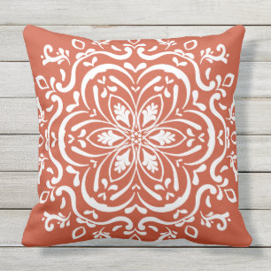 Terracotta Mandala Cushion