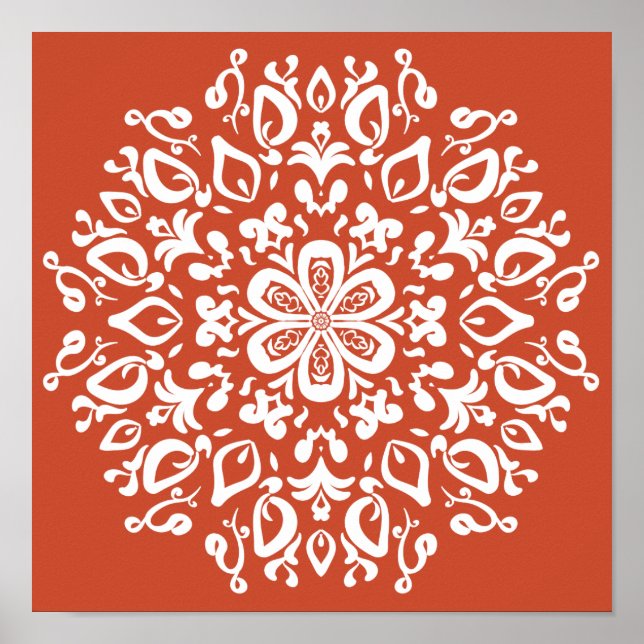 Terracotta Mandala Poster (Front)