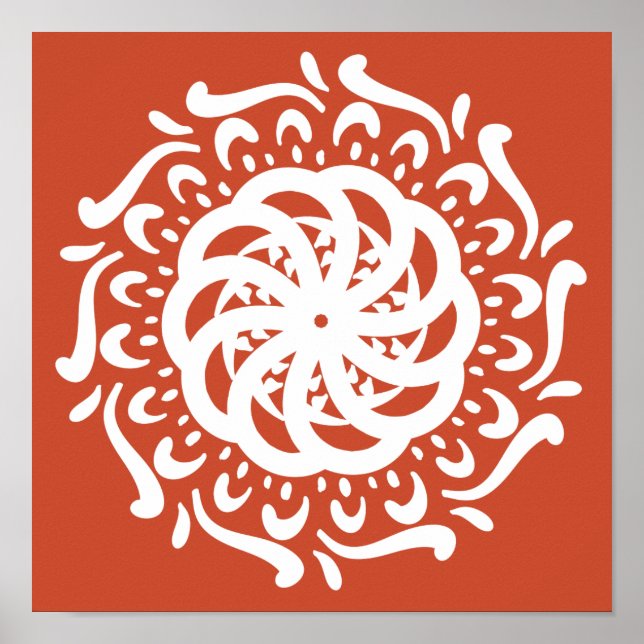 Terracotta Mandala Poster (Front)