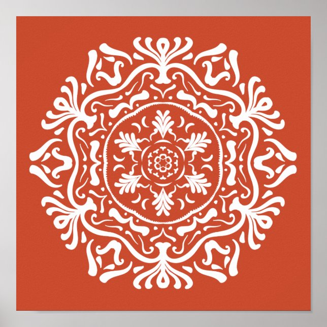 Terracotta Mandala Poster (Front)
