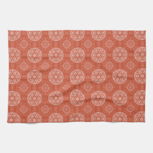 Terracotta Mandala Tea Towel