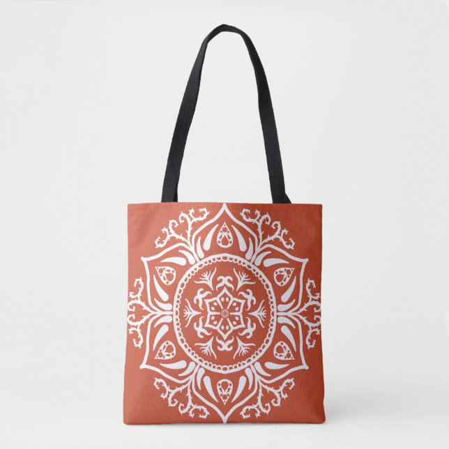 Terracotta Mandala Tote Bag (Front)