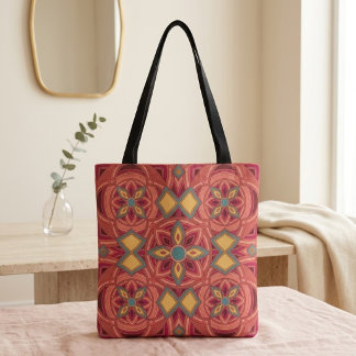 Terracotta Mandala Tote Bag