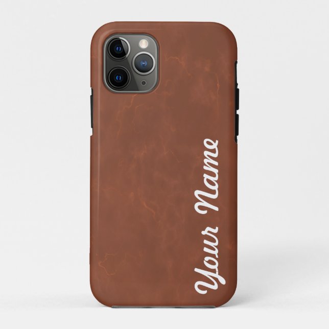 Terracotta Marble Custom Name Personalised Case-Mate iPhone Case (Back)