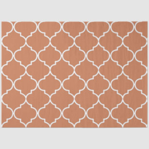 Terracotta Mediterranean Moroccan Pattern Tissue Paper