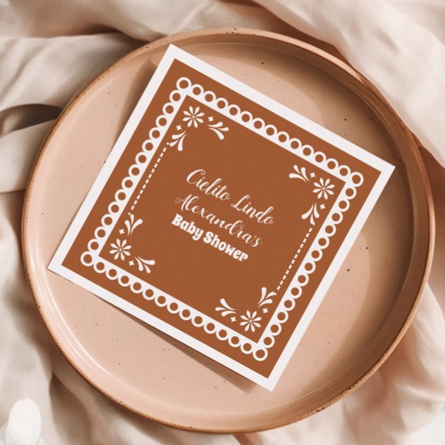 Terracotta Mexican Cielito Lindo Baby Shower  Napkin (Creator Uploaded)