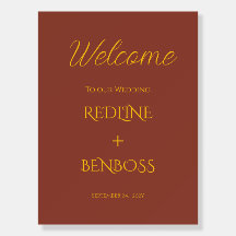 Terracotta Minimal Wedding Welcome