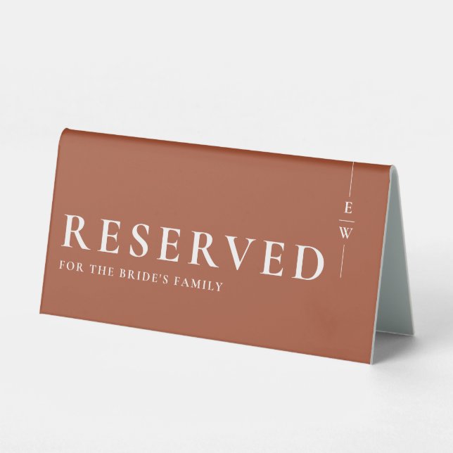 Terracotta Minimalist Modern Reserved (Front)