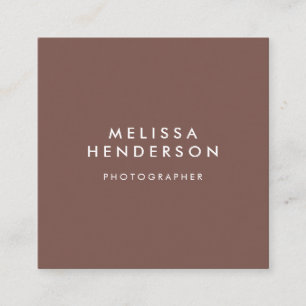 Terracotta Minimalist Professional Modern Square Business Card