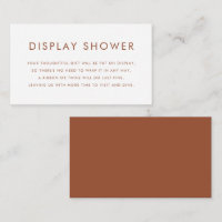 Terracotta Minimalist Typography Display Shower