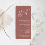 Terracotta Minimalist Wedding Menu<br><div class="desc">*** Please enter H014 in the store search to find all matching items *** Or visit our Terracotta Minimalist Collection. *** This high-quality design is easy to customise to match your wedding colours, styles and theme. For further customisation, please click the "Edit using Design Tool" link and use our design...</div>