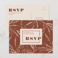 Terracotta Modern Boho Wedding RSVP