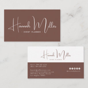 Terracotta   Modern Elegant Minimalist  Business Card