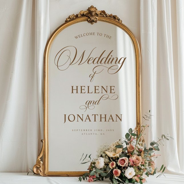 Terracotta Modern Elegant Wedding Welcome (Terracotta Modern Elegant Wedding Welcome Window Cling)