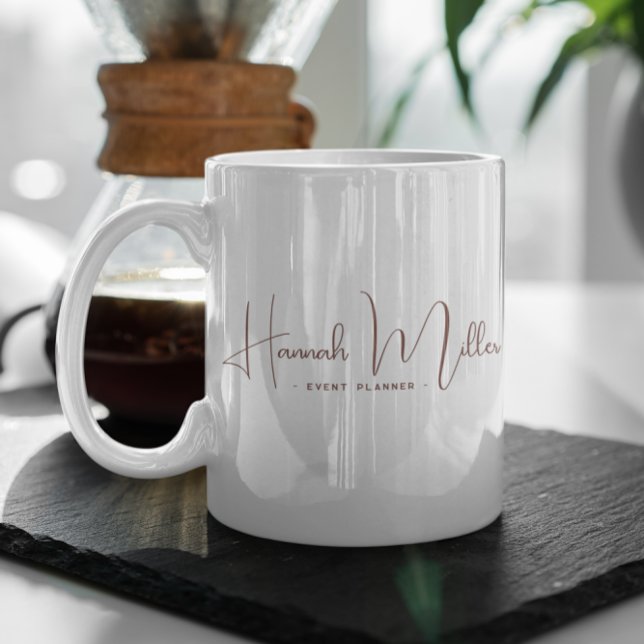 Terracotta Modern Minimalist Elegant Business Logo Coffee Mug (Creator Uploaded)
