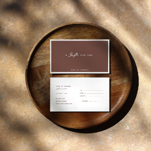 Terracotta Modern Minimalist Gift Certificate