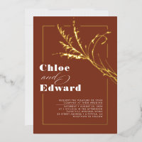 Terracotta Modern Pampas Grass Boho Wedding
