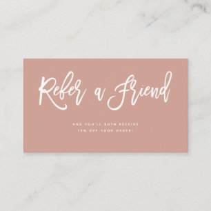 Terracotta Modern Script Referral Card