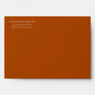 Terracotta Modern Wedding Envelope
