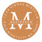 Terracotta Monogram Circular Address Labels II
