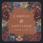 Terracotta Moody Floral Wedding Stickers<br><div class="desc">Add a finishing touch with these terracotta wedding stickers featuring moody florals and your custom names and wedding date. Perfect as envelope seals or to dress up wedding favours,  they’re a simple yet stylish detail for your big day.</div>