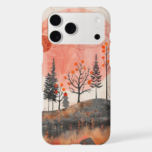 Terracotta Moon Copper Autumn Folk Forest Art