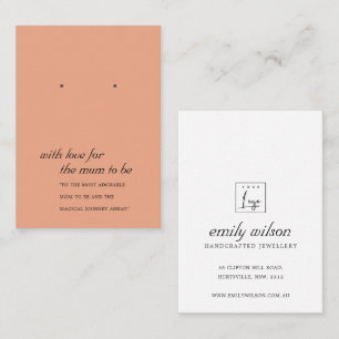 TERRACOTTA MUM TO BE  GIFT EARRING DISPLAY CARD