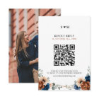 Terracotta Navy Blue Greenery Geometric Wedding