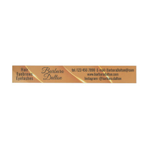 Terracotta Ochre Beige Gold Wrap Around Label