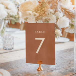 Terracotta Ombre   Minimalist Boho Table Number