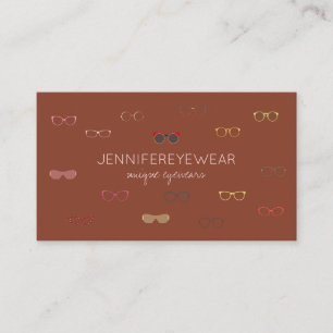 Terracotta Optic Eyewear Specialist Glasses Business Card