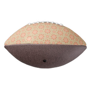 Terracotta orange and sand beige delicate daisy football