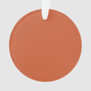 Terracotta Orange Solid Colour Warm & Earthy Desig Ornament